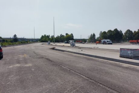 Teren budowy terminala w Karsznicach drogi