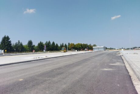 Teren budowy terminala w Karsznicach asfalt